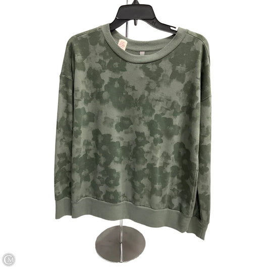 Athletic Sweatshirt Crewneck By Mondetta In Camouflage Print, Size: M