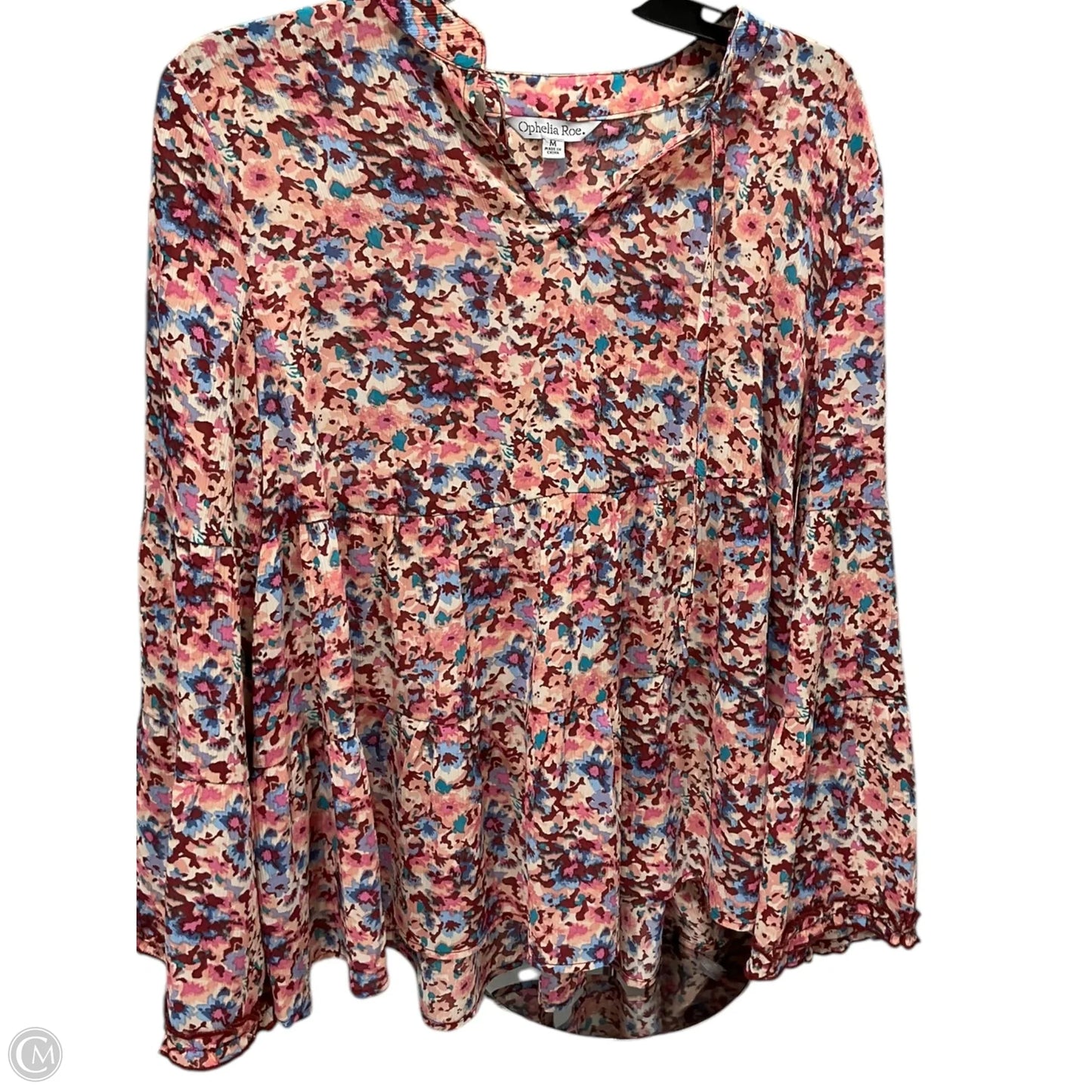 Top Long Sleeve By Ophelia Roe In Peach, Size: M