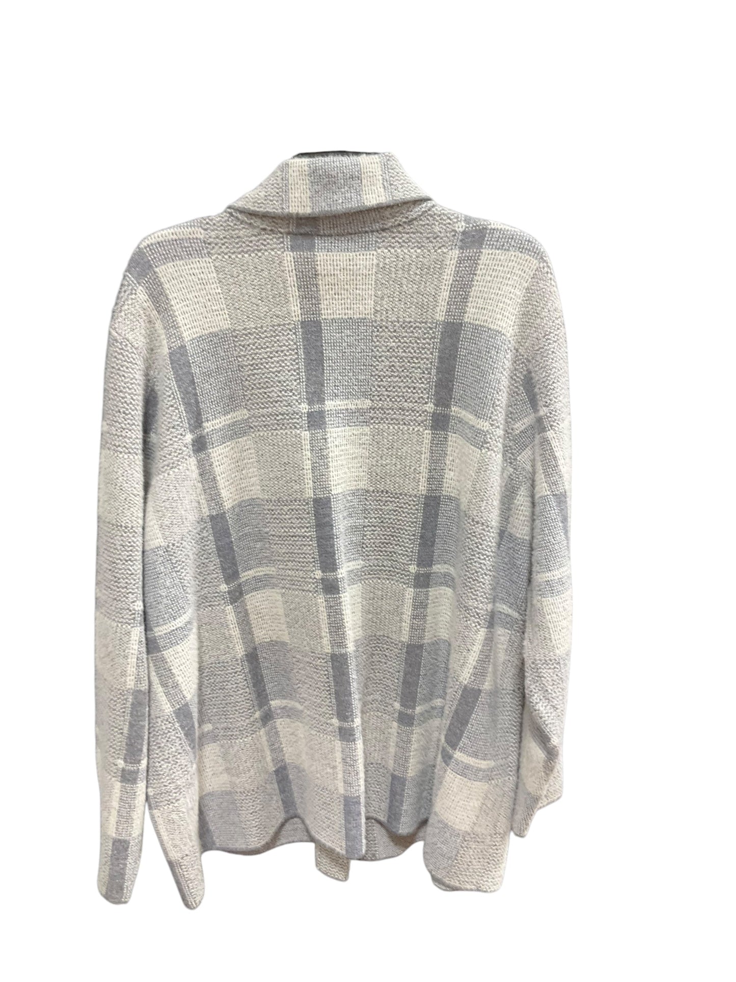 Sweater Cardigan By Rachel Zoe In Plaid Pattern, Size: 3x