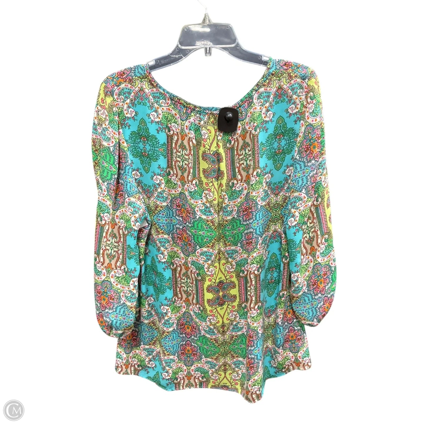 Top Long Sleeve By Charter Club In Teal, Size: Xl