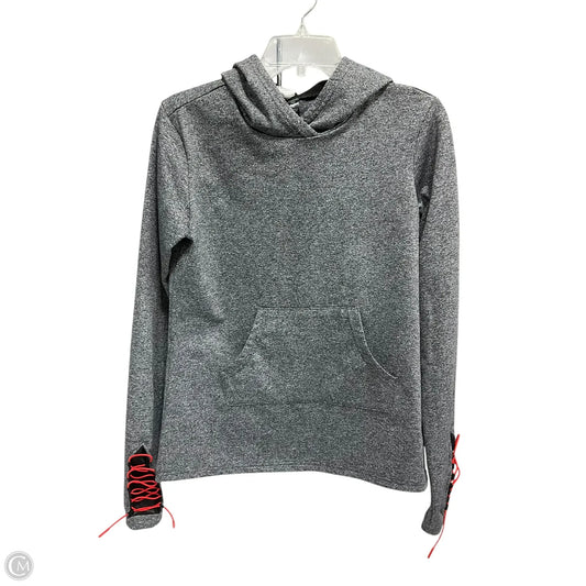 Athletic Sweatshirt Hoodie By Reflex In Grey, Size: L