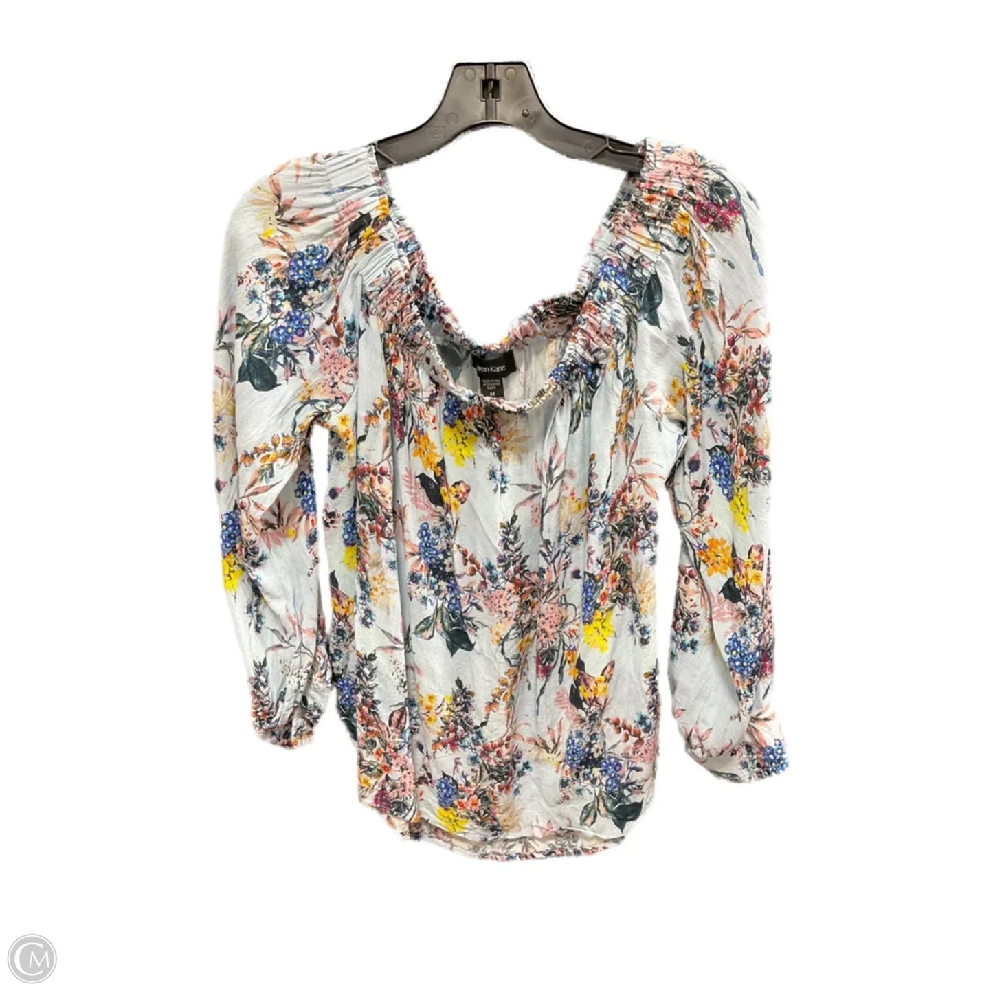 Top Long Sleeve By Karen Kane In Blue, Size: M