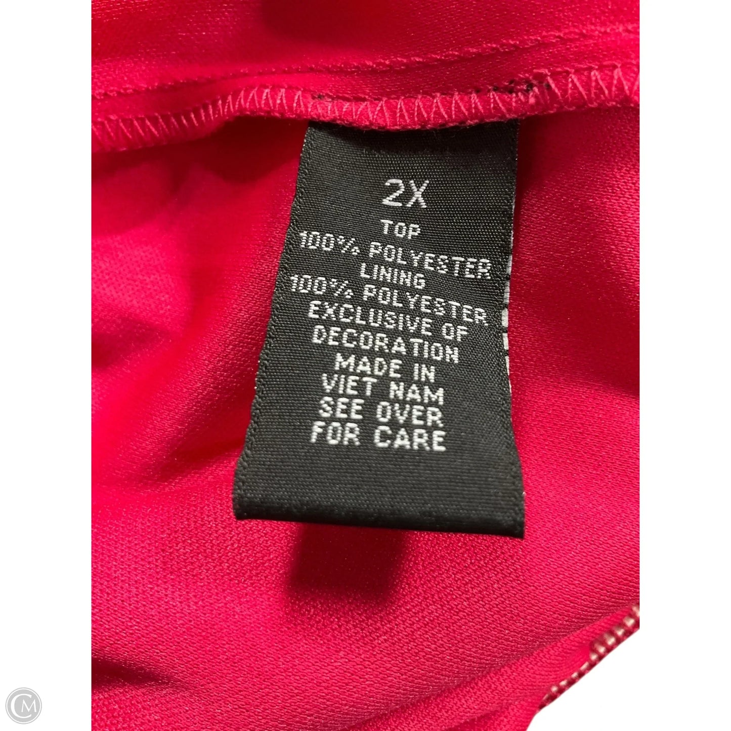 Top Long Sleeve By Agb In Pink, Size: 2x