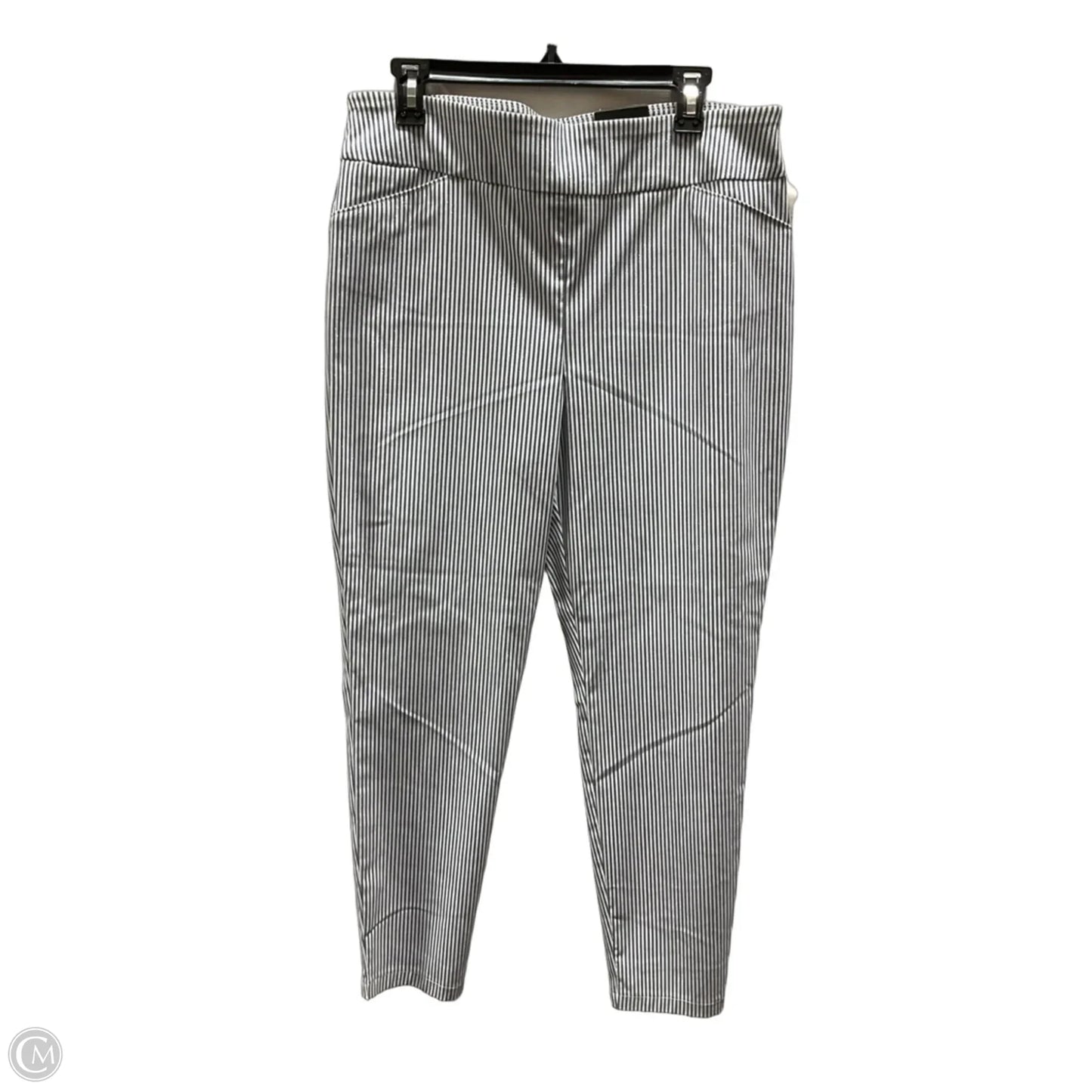 Pants Cropped By Versona In Striped Pattern, Size: L