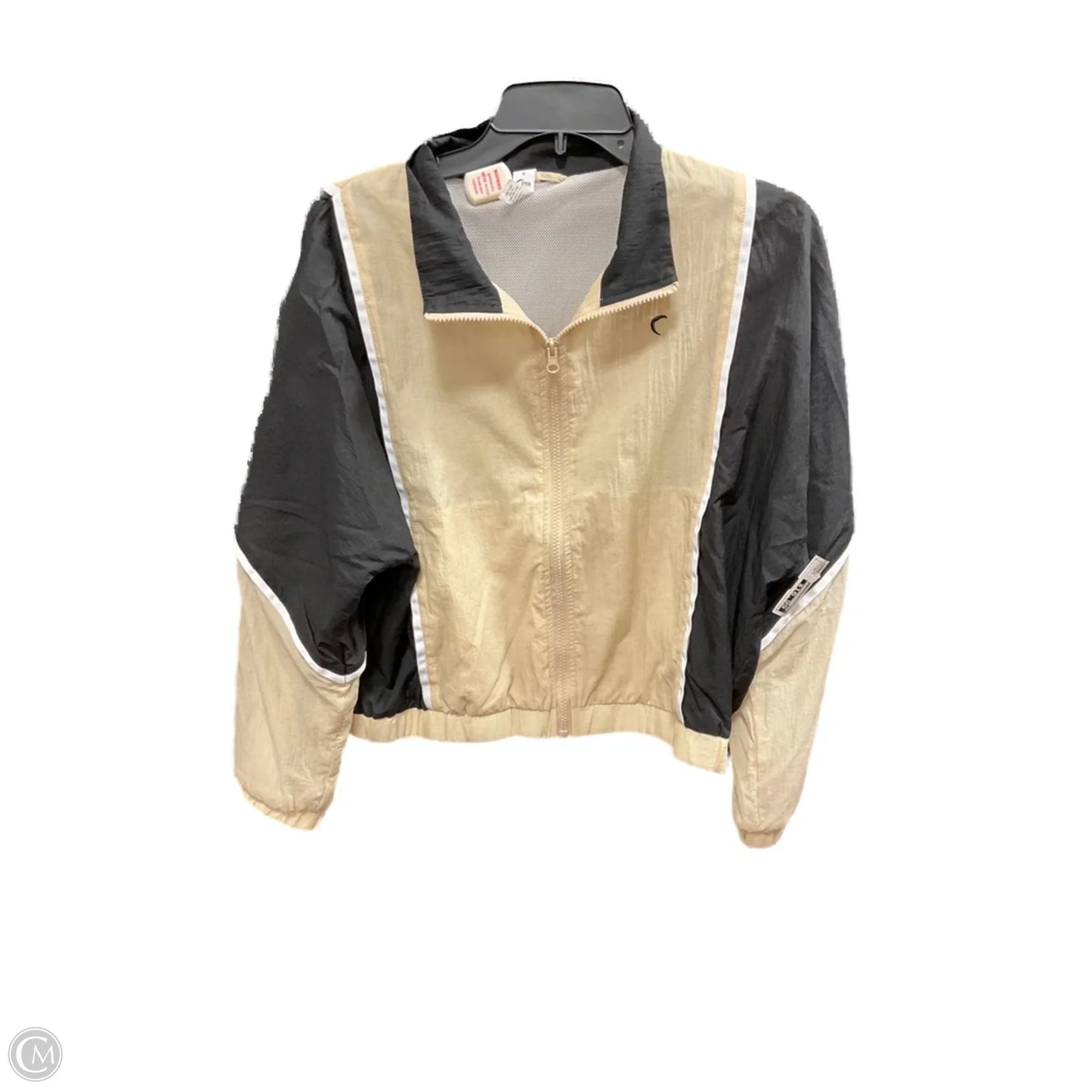 Athletic Jacket By Zyia In Black & Cream, Size: S