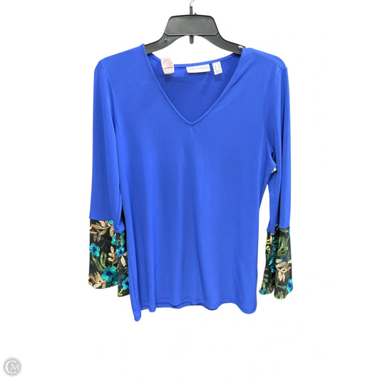 Top Long Sleeve By Susan Graver In Blue, Size: Xs