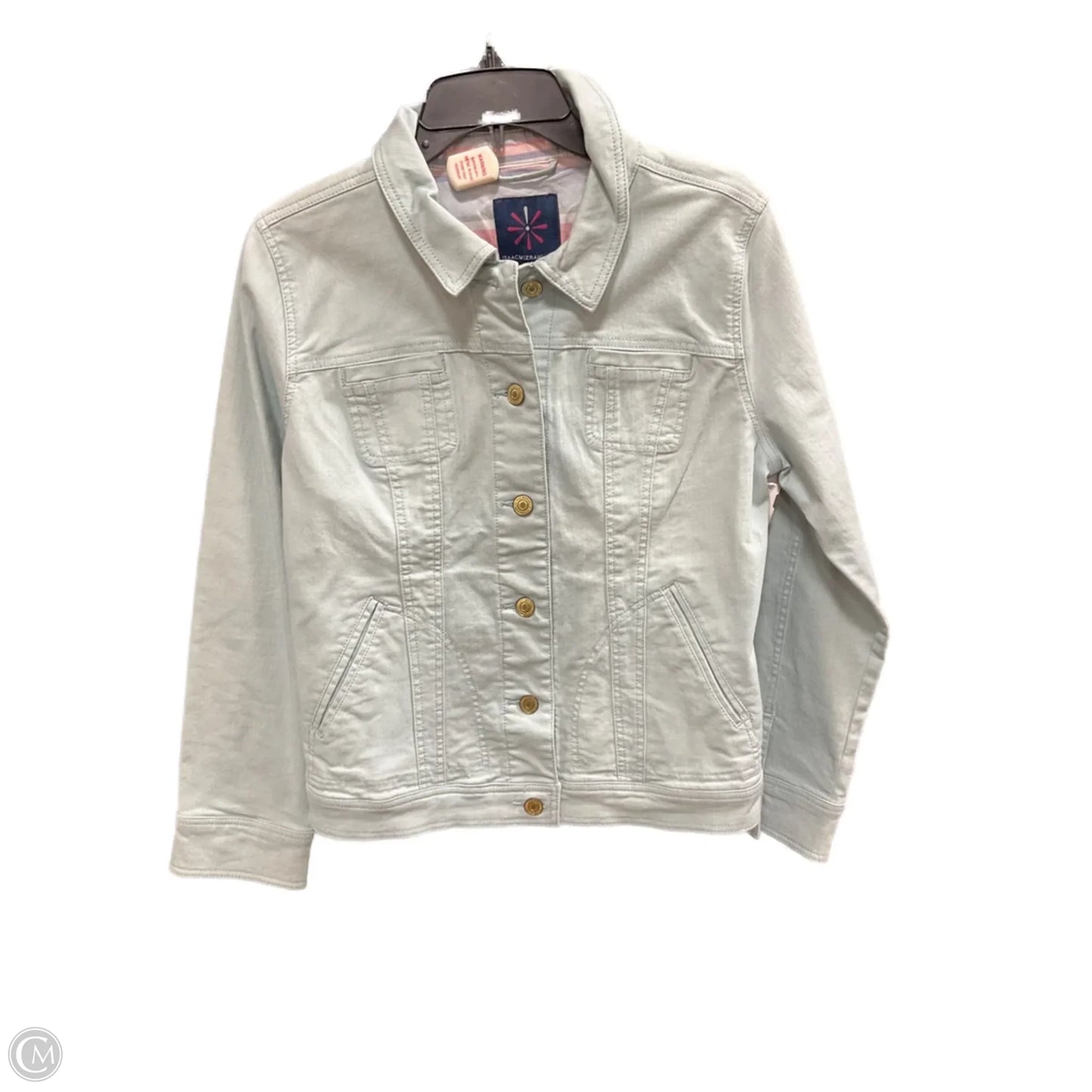 Jacket Denim By Isaac Mizrahi Live Qvc In Teal, Size: 6