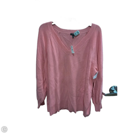 Sweater By Talbots In Peach, Size: 2x