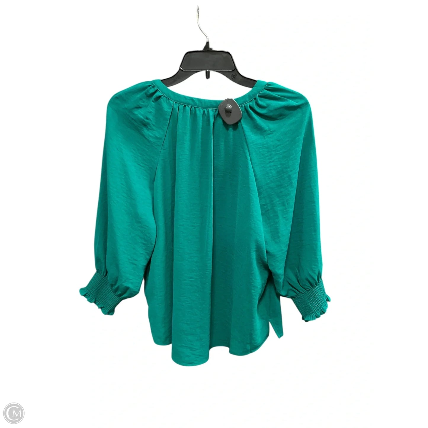 Top 3/4 Sleeve By West Bound In Green, Size: Mp