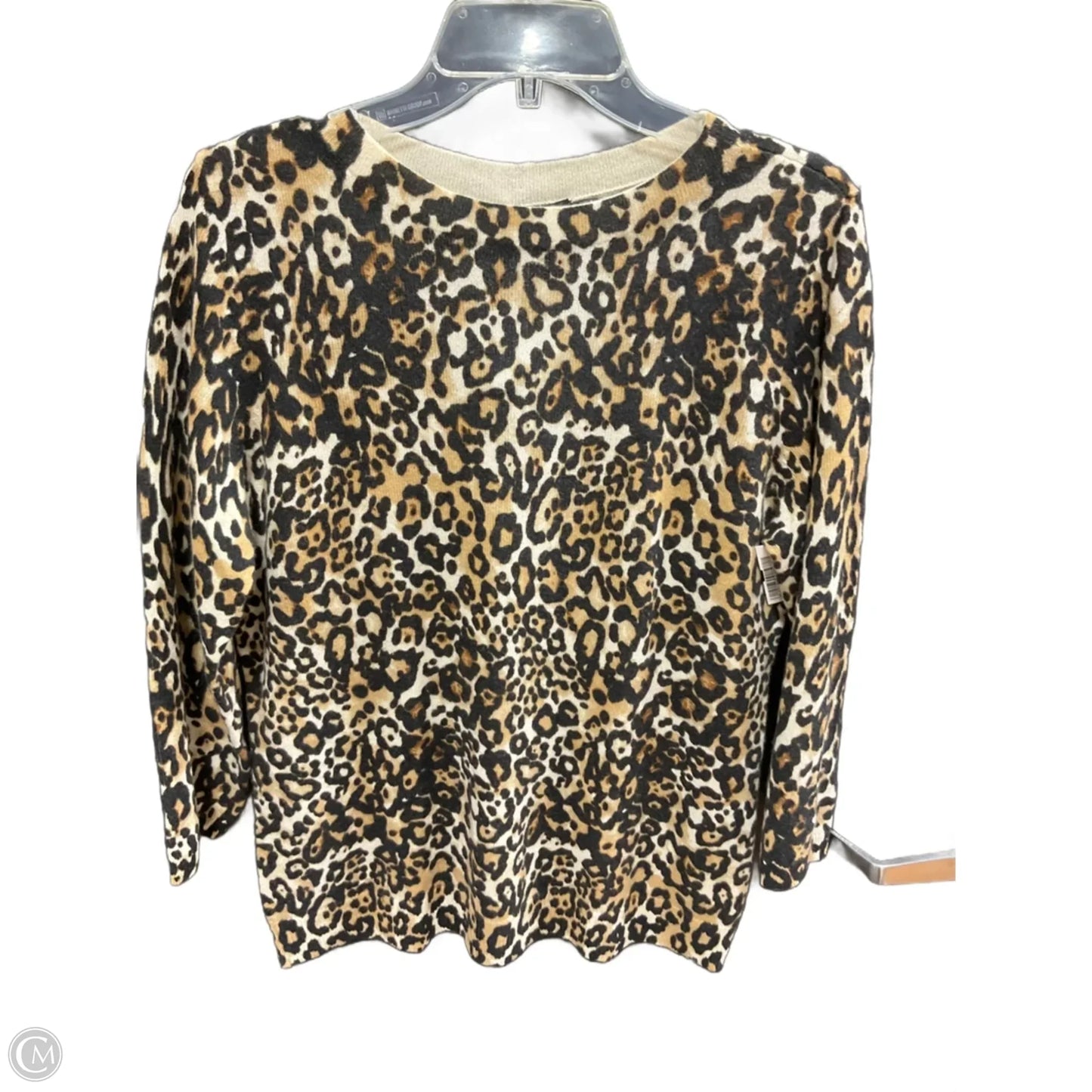 Sweater Cashmere By Talbots In Animal Print, Size: L