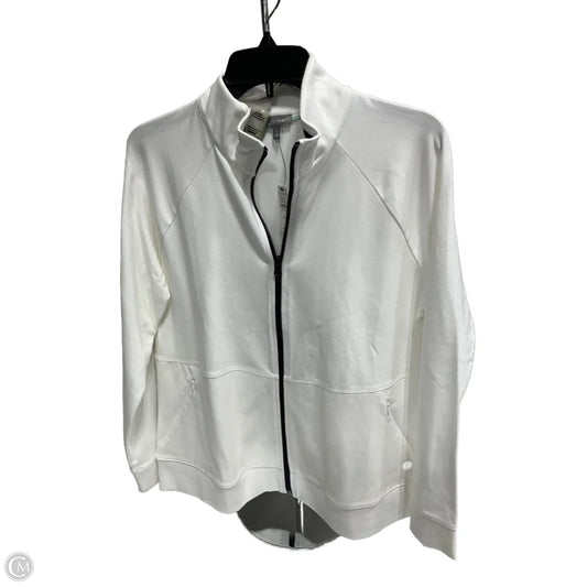 Athletic Jacket By Talbots In White, Size: Lp