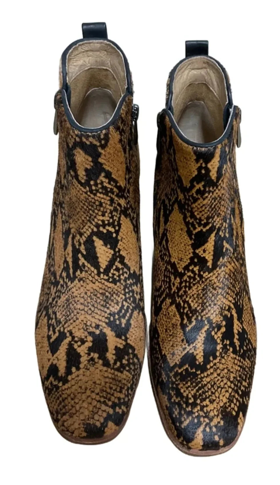 Boots Ankle Heels By Sofft In Snakeskin Print, Size: 9