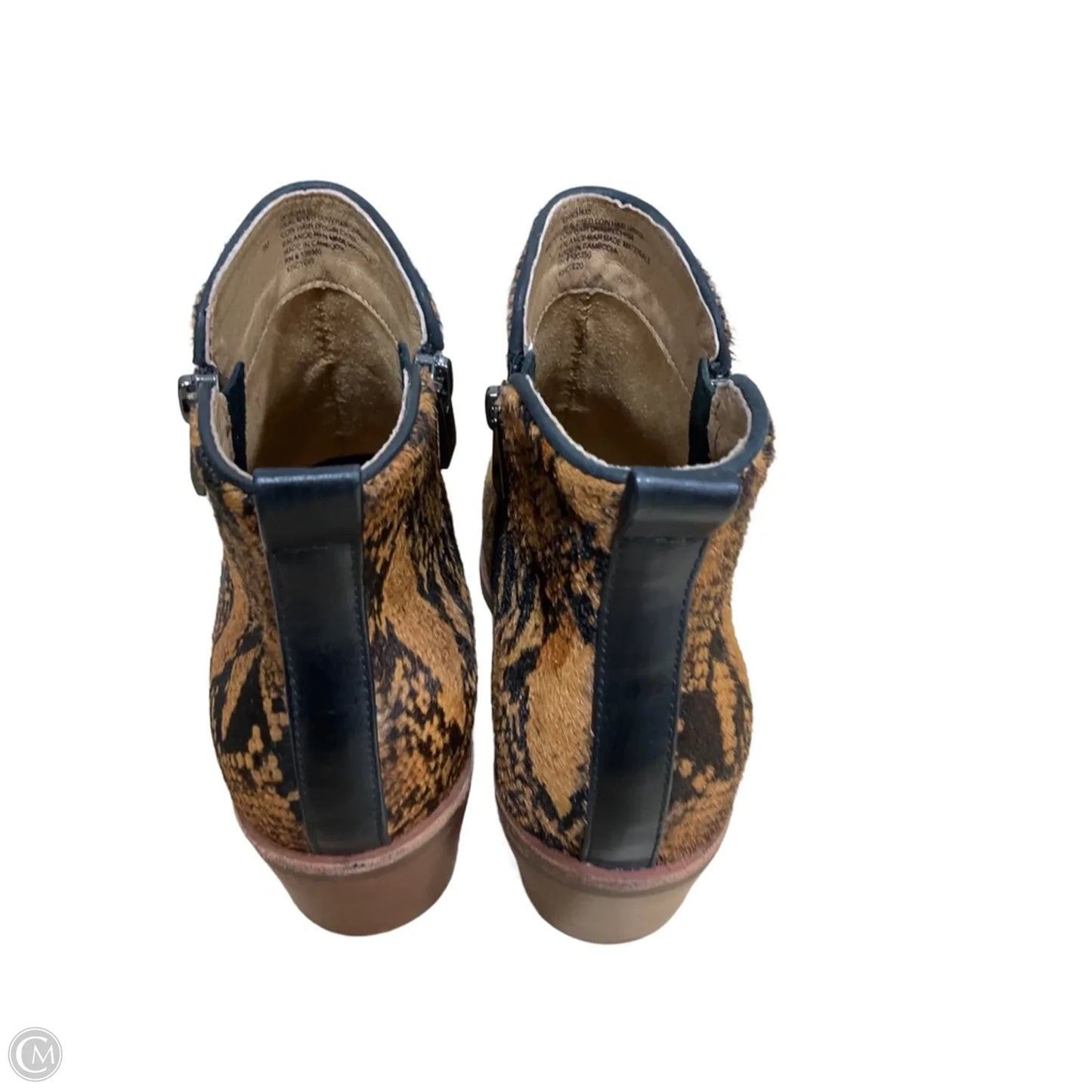 Boots Ankle Heels By Sofft In Snakeskin Print, Size: 9