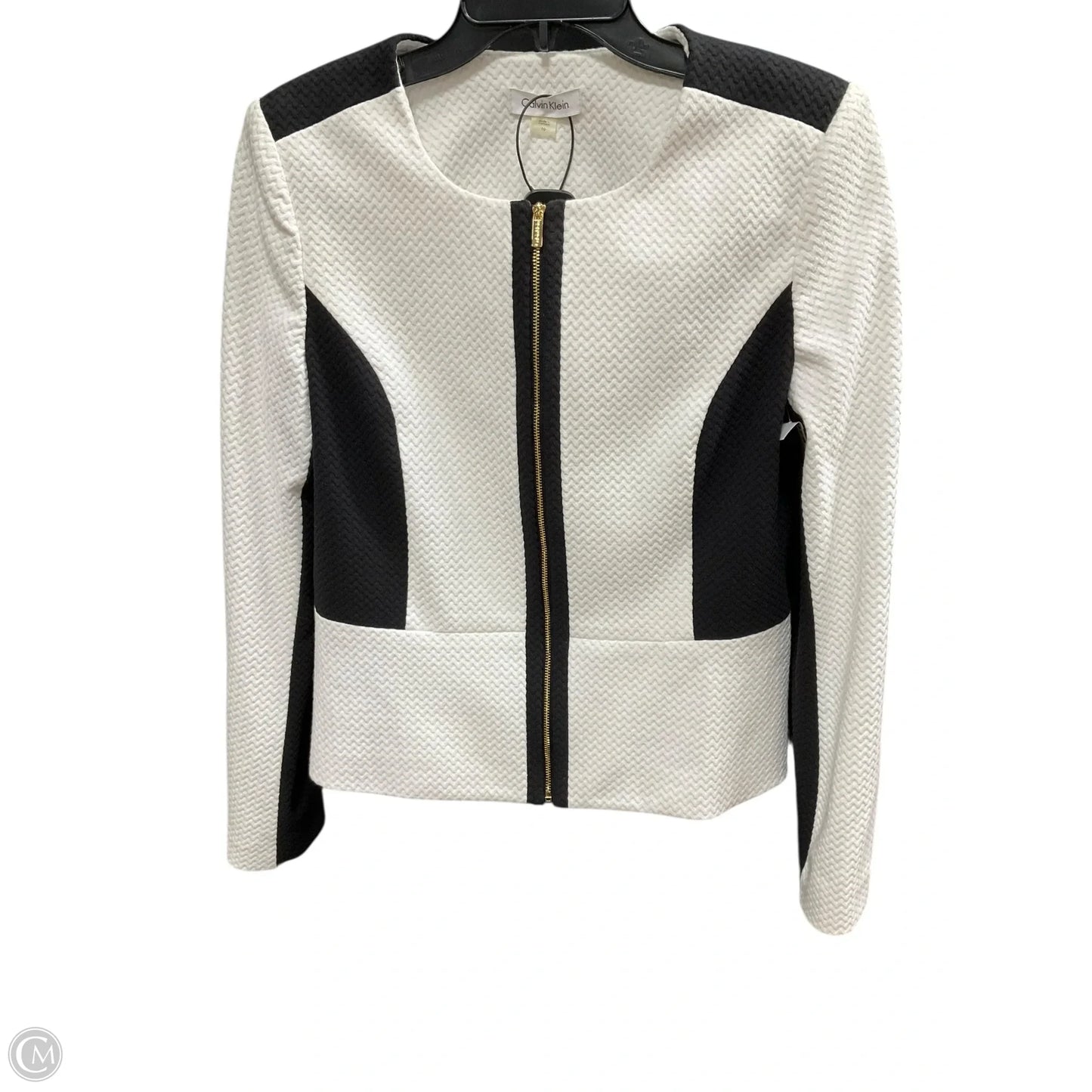 Blazer By Calvin Klein In Black & White, Size: M