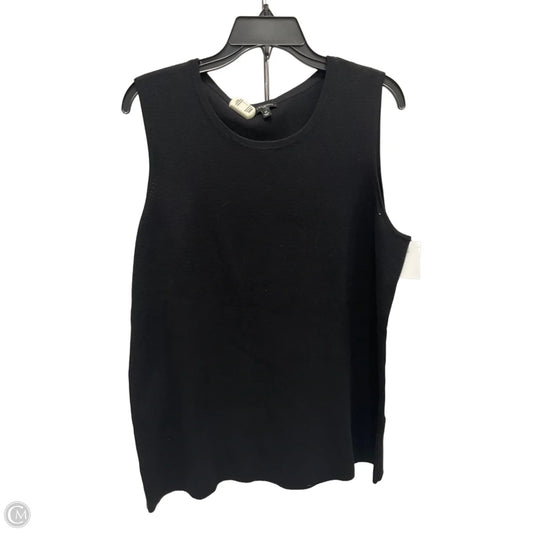 Top Sleeveless By Talbots In Black, Size: 1x