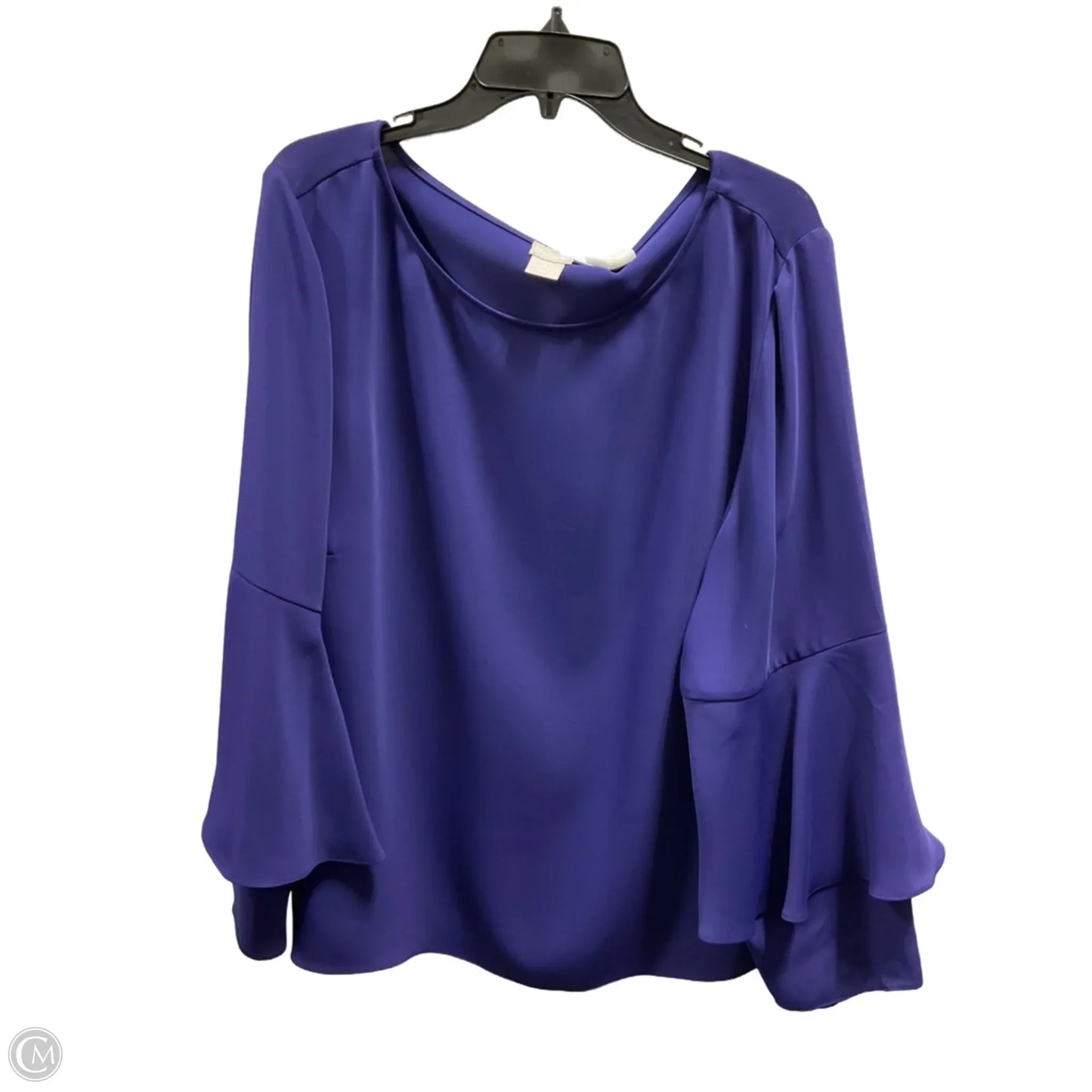 Top Long Sleeve By Chicos In Purple, Size: Xxl