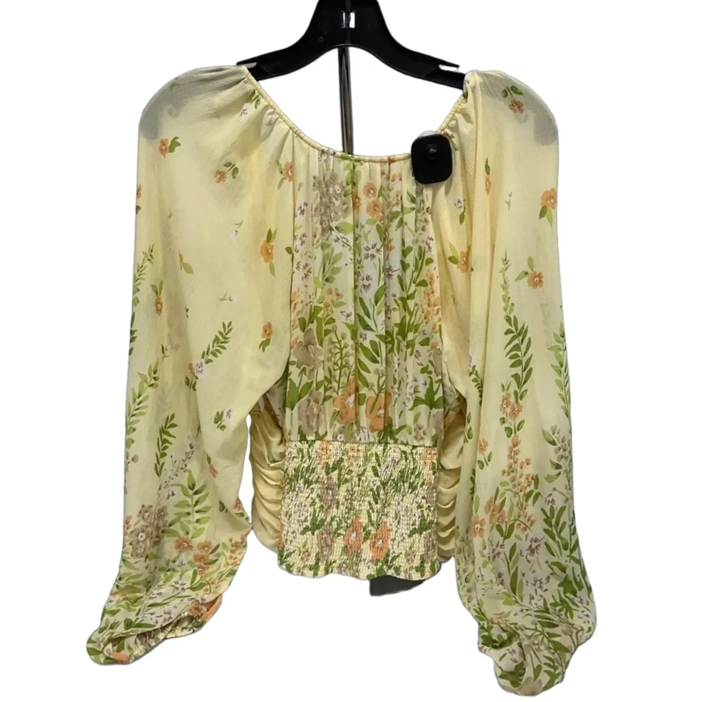 Top Long Sleeve By Free People In Yellow, Size: L