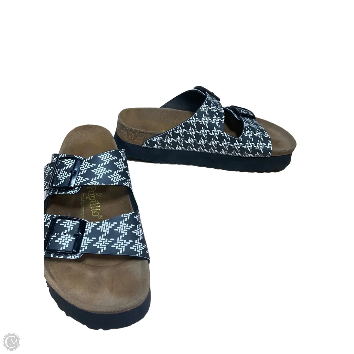 Sandals Flats By Birkenstock In Checkered Pattern, Size: 9