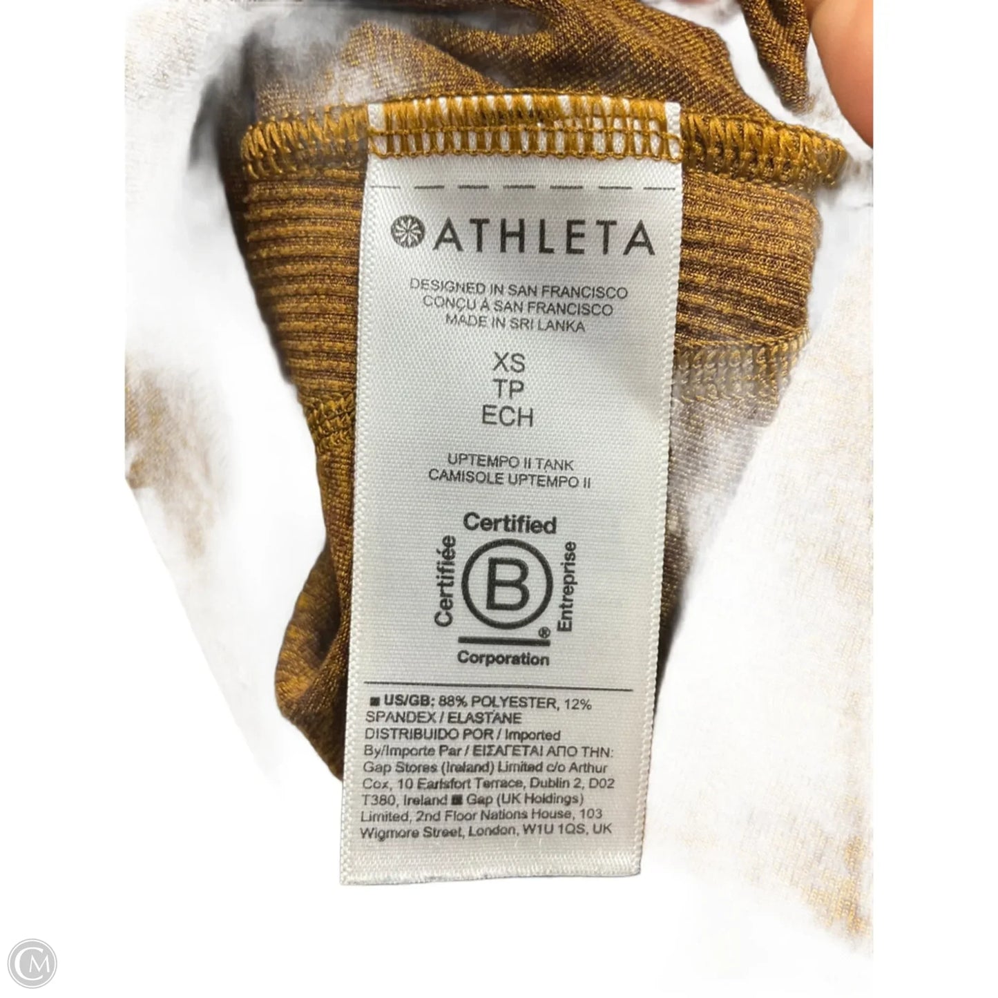 Athletic Tank Top By Athleta In Orange, Size: Xs