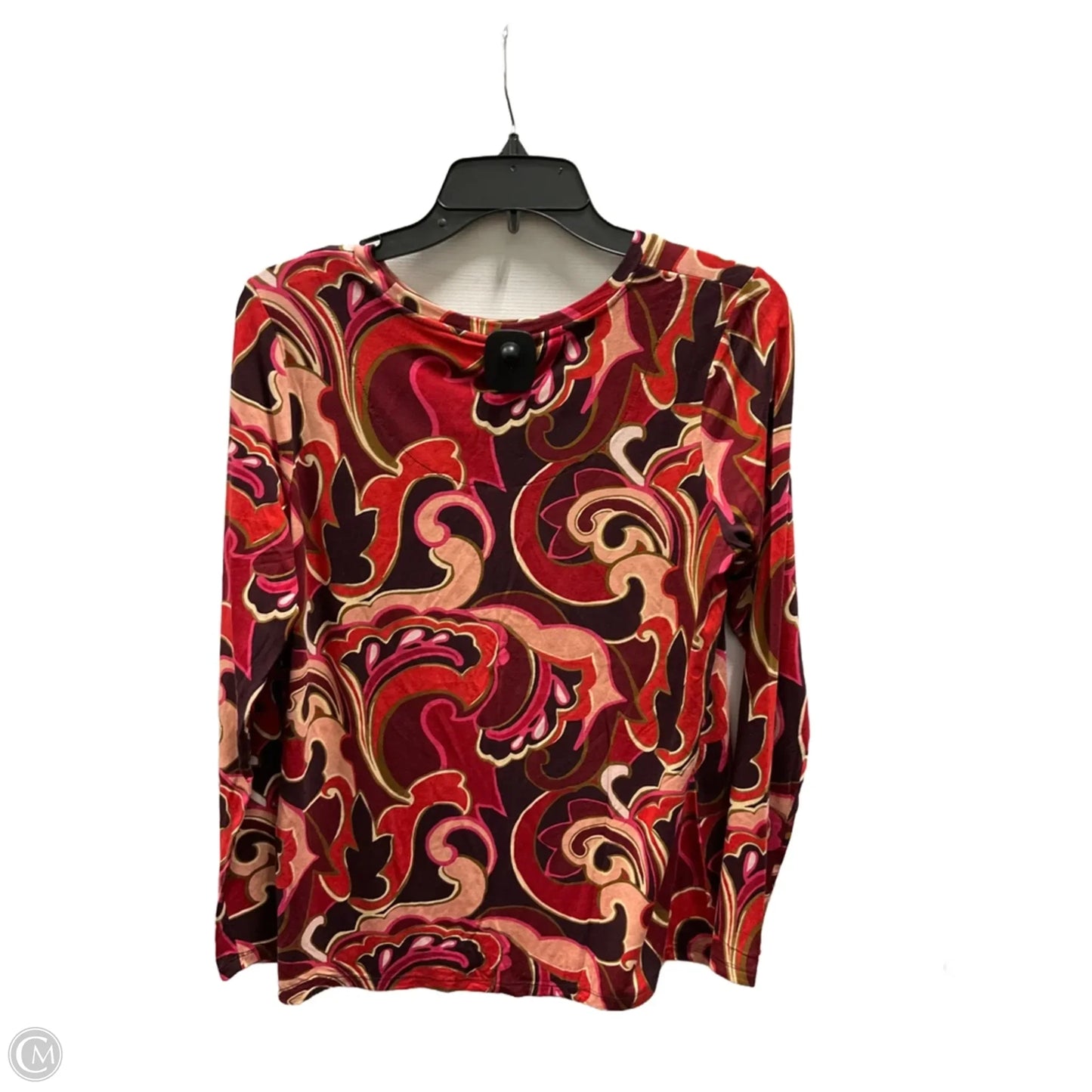 Top Long Sleeve Basic By Chicos In Red, Size: M