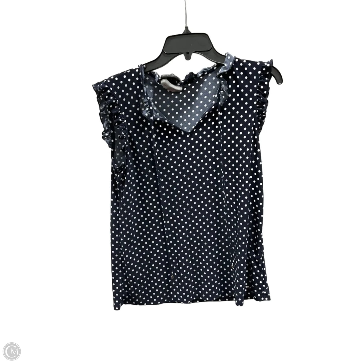 Top Sleeveless By Tommy Hilfiger In Polkadot Pattern, Size: M