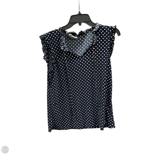 Top Sleeveless By Tommy Hilfiger In Polkadot Pattern, Size: M
