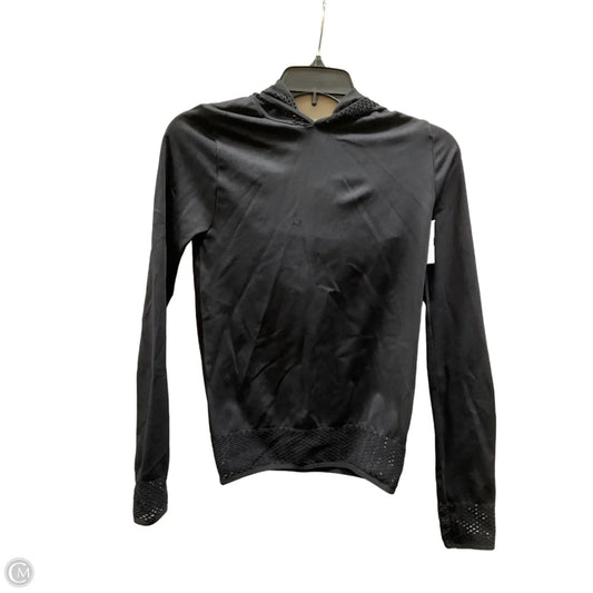 Athletic Top Long Sleeve Hoodie By Fabletics In Black, Size: S