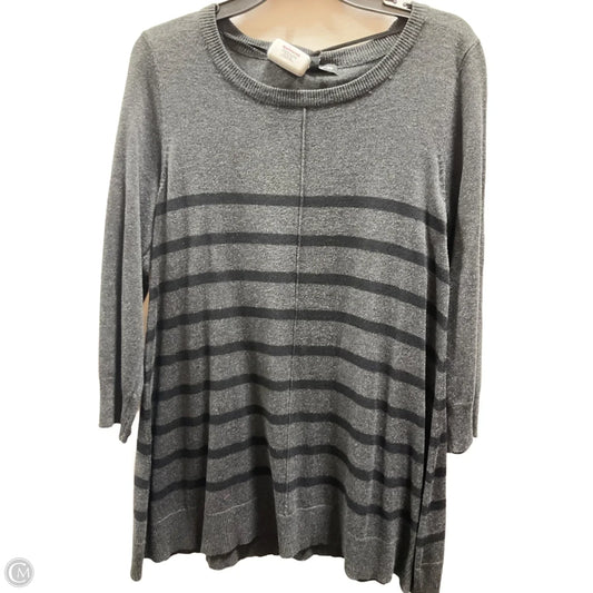 Top Long Sleeve Basic By Cable And Gauge In Grey, Size: L