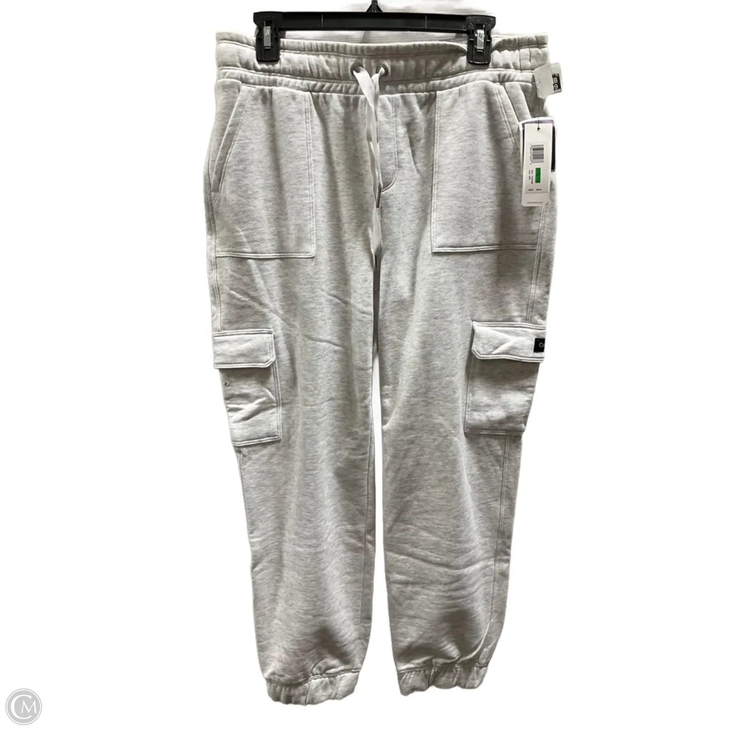 Athletic Pants By Calvin Klein In Grey, Size: L