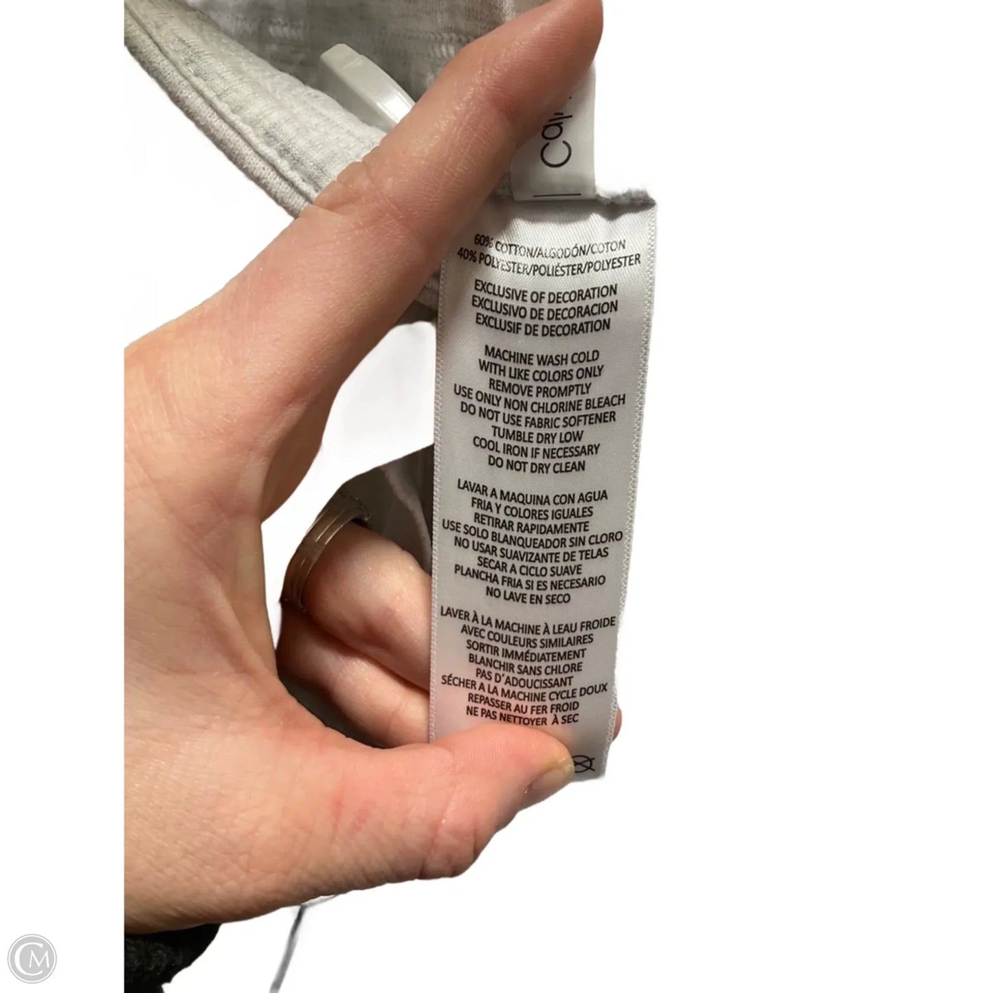 Athletic Pants By Calvin Klein In Grey, Size: L