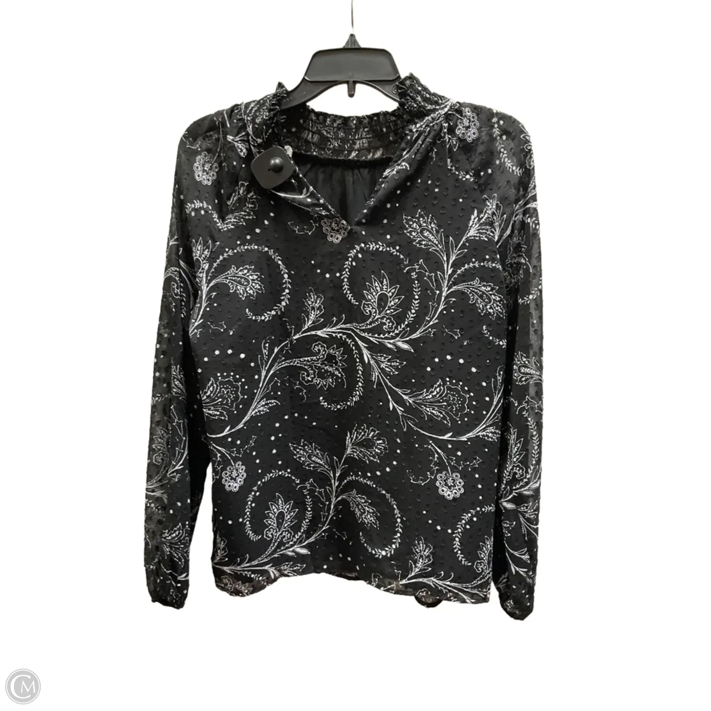 Top Long Sleeve By Ann Taylor In Black, Size: Xs