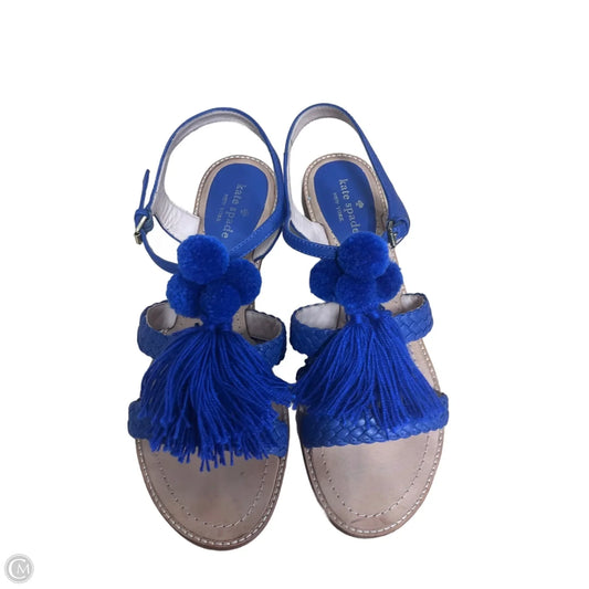 Sandals Designer By Kate Spade In Blue, Size: 9