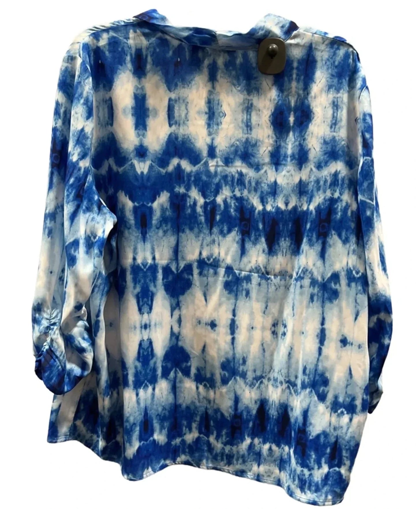 Cardigan By Chicos In Tie Dye Print, Size: Xl