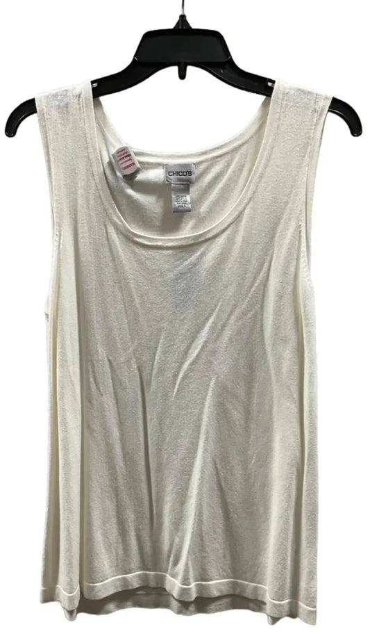 Top Sleeveless Basic By Chicos In Cream, Size: Xl