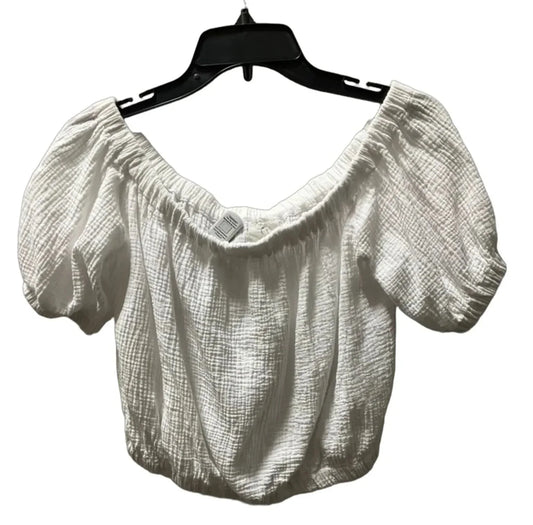 Top Short Sleeve By Joie In White, Size: M