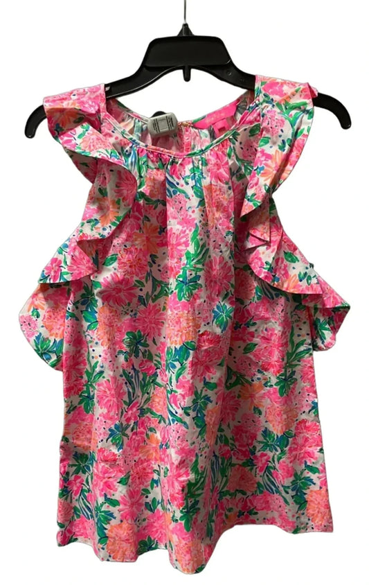 Top Sleeveless Designer By Lilly Pulitzer In Pink, Size: L