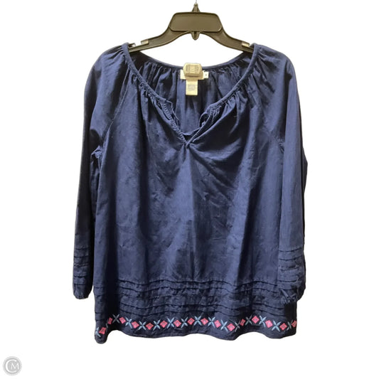 Top Long Sleeve By Vineyard Vines In Blue, Size: M