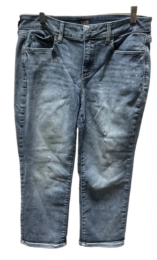 Jeans Straight By Not Your Daughters Jeans In Blue Denim, Size: 10