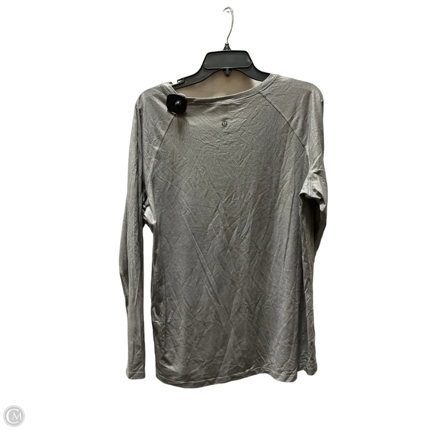 Athletic Top Long Sleeve Crewneck By Lululemon In Grey, Size: L