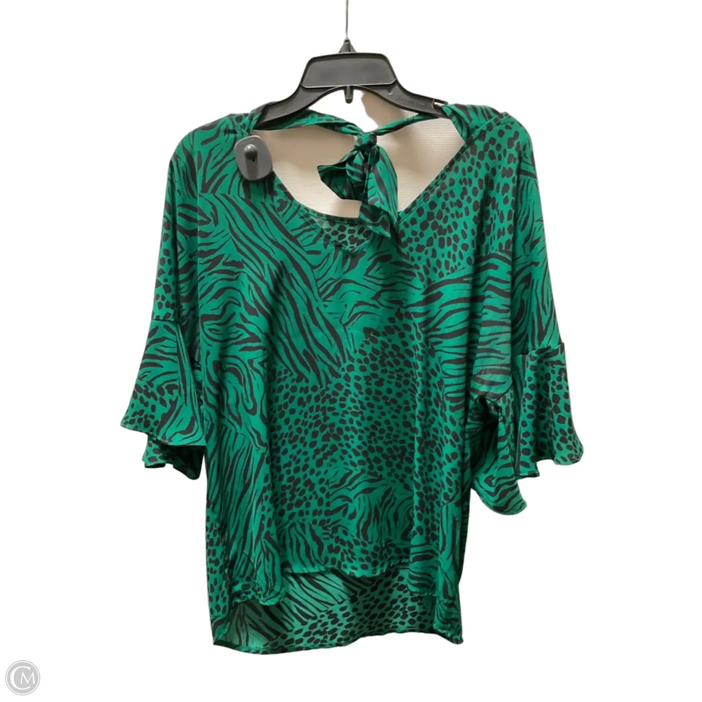Top Short Sleeve By Cabi In Green, Size: M