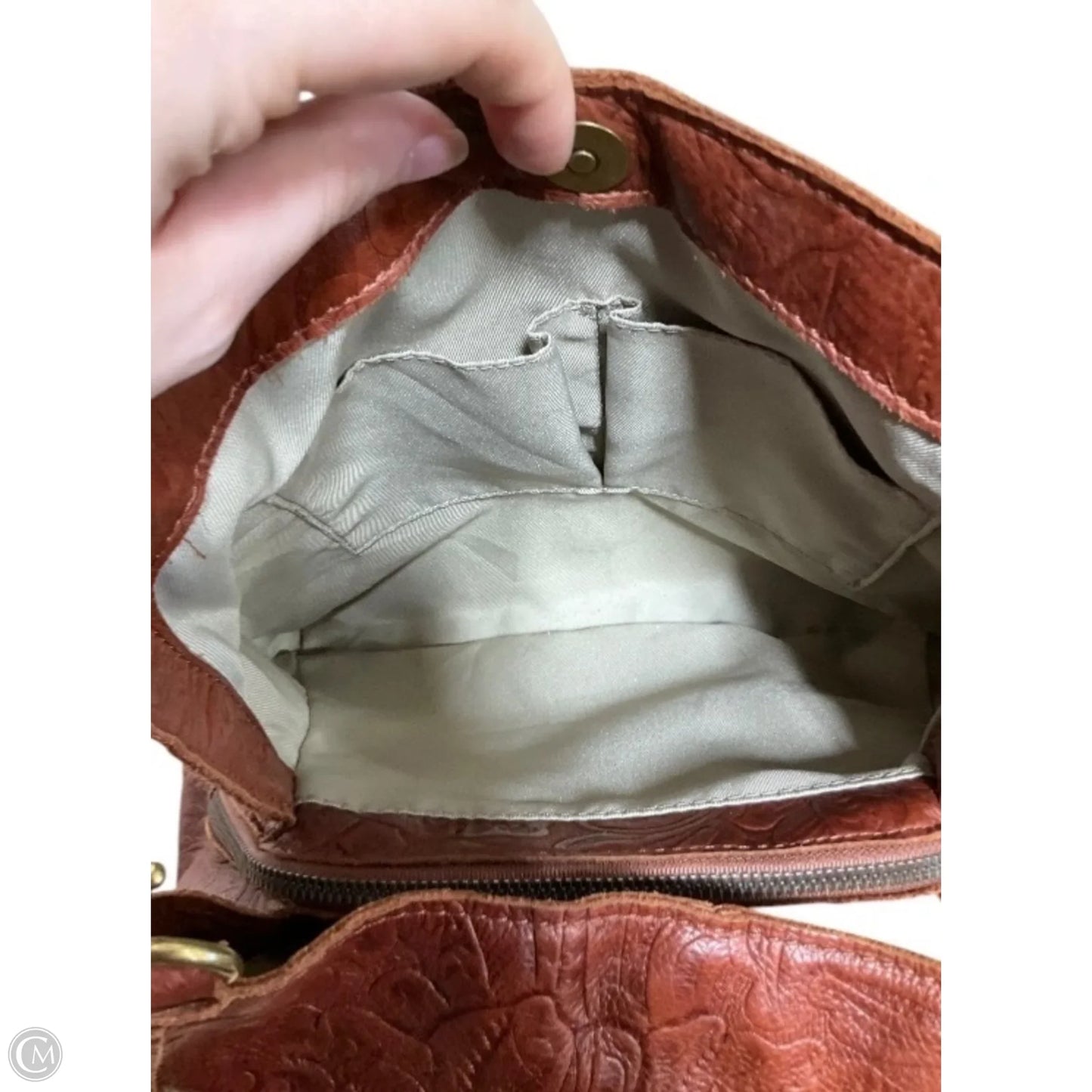 Handbag Leather By Cmc, Size: Medium