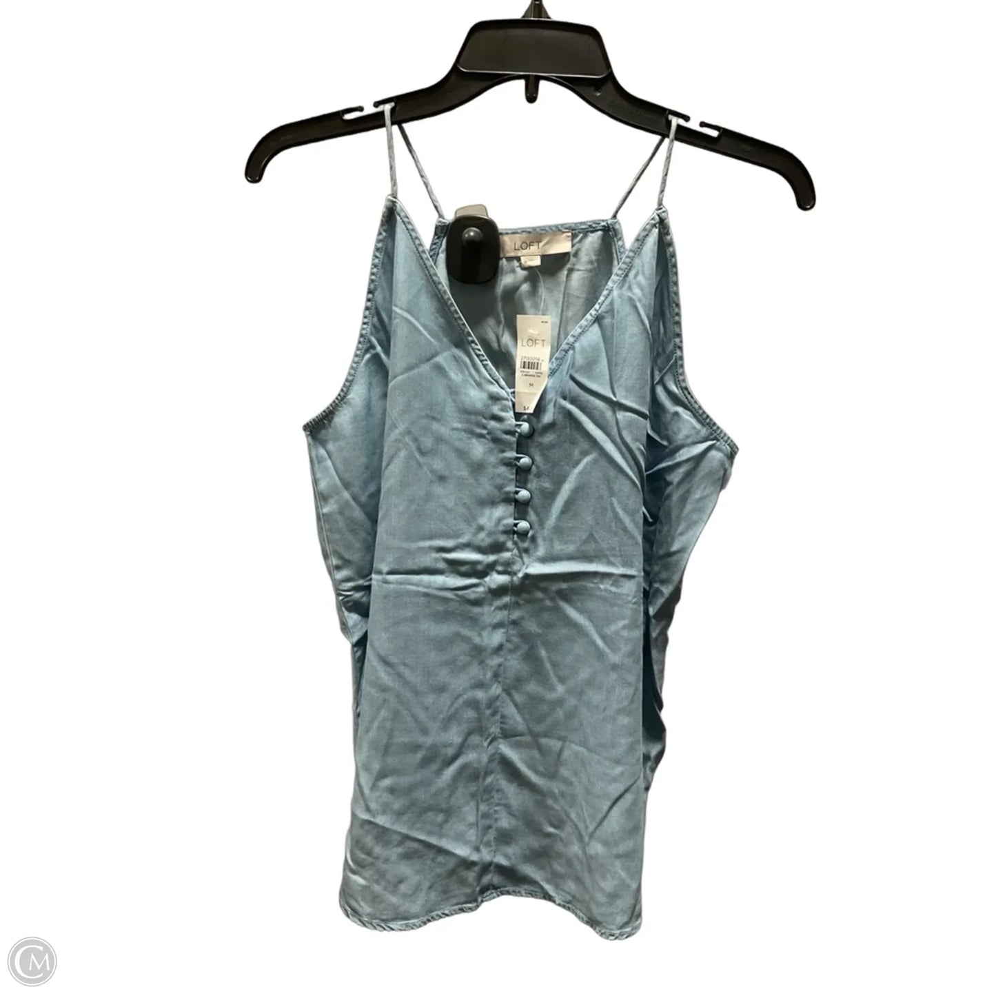 Top Sleeveless By Loft In Blue, Size: M