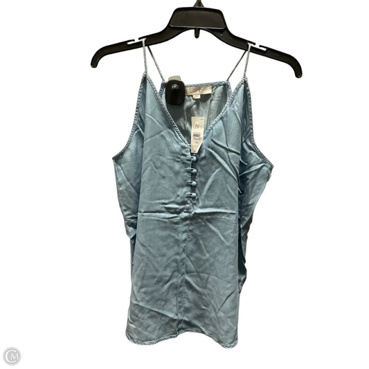 Top Sleeveless By Loft In Blue, Size: M