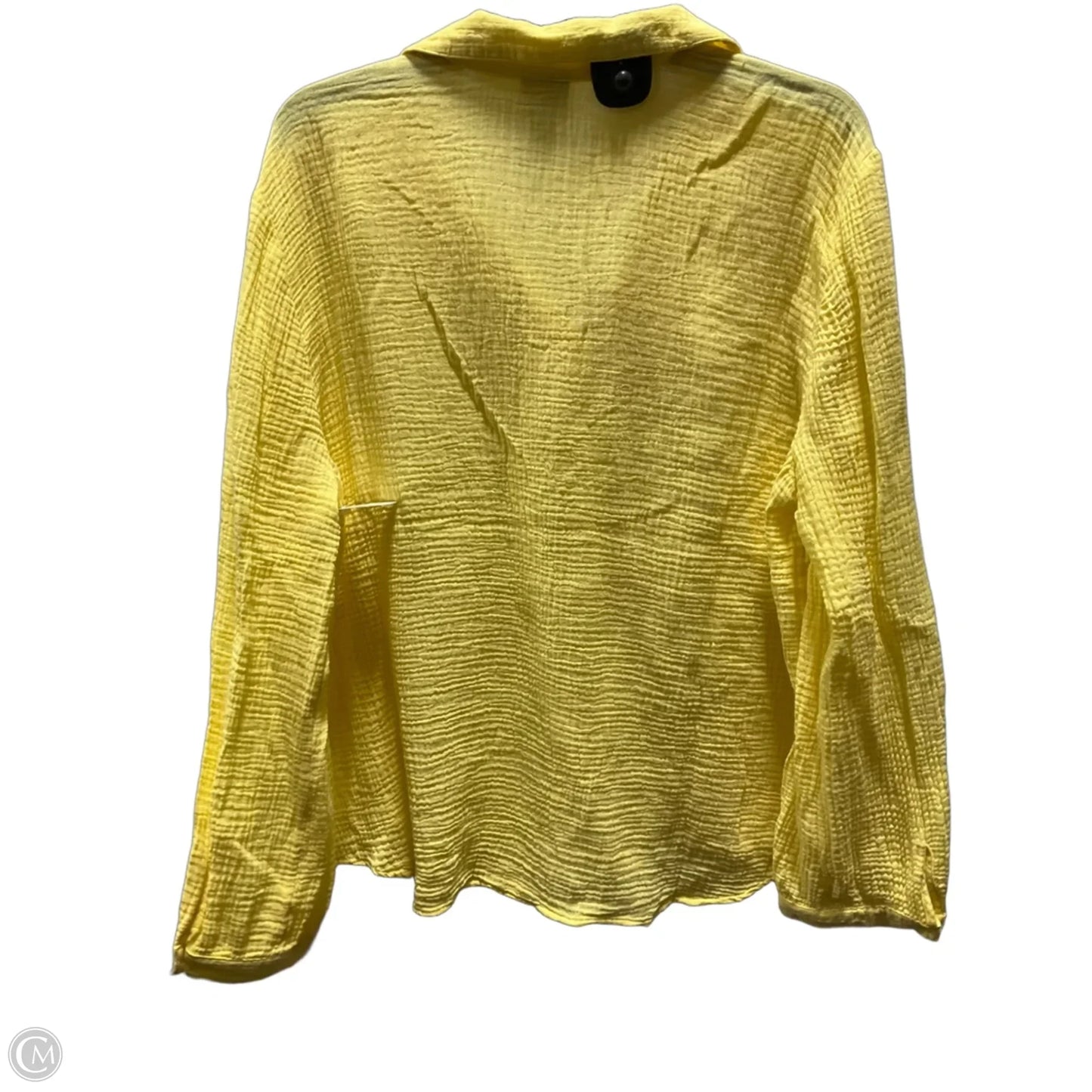 Top Long Sleeve By Chicos In Yellow, Size: Xl