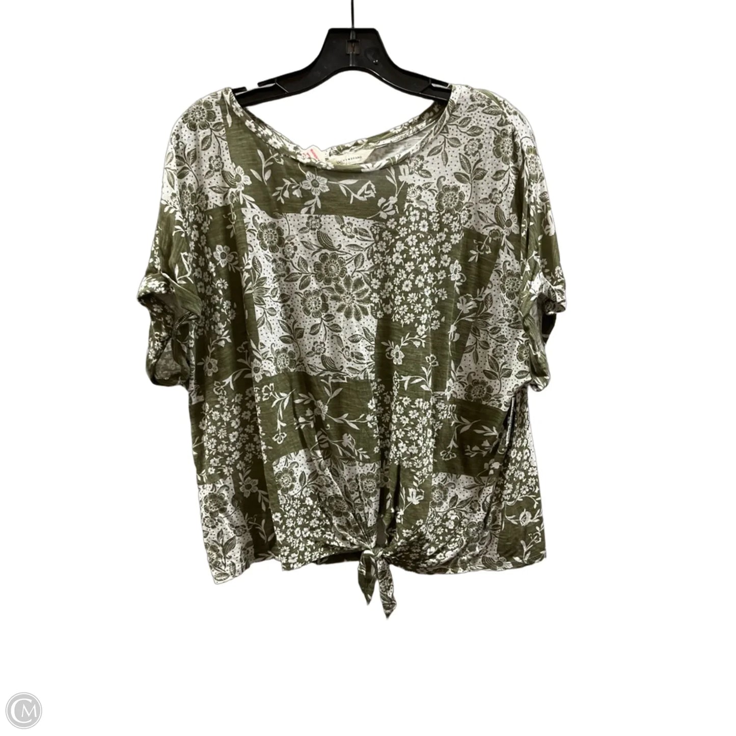 Top Short Sleeve Basic By Lucky Brand In Green, Size: 1x