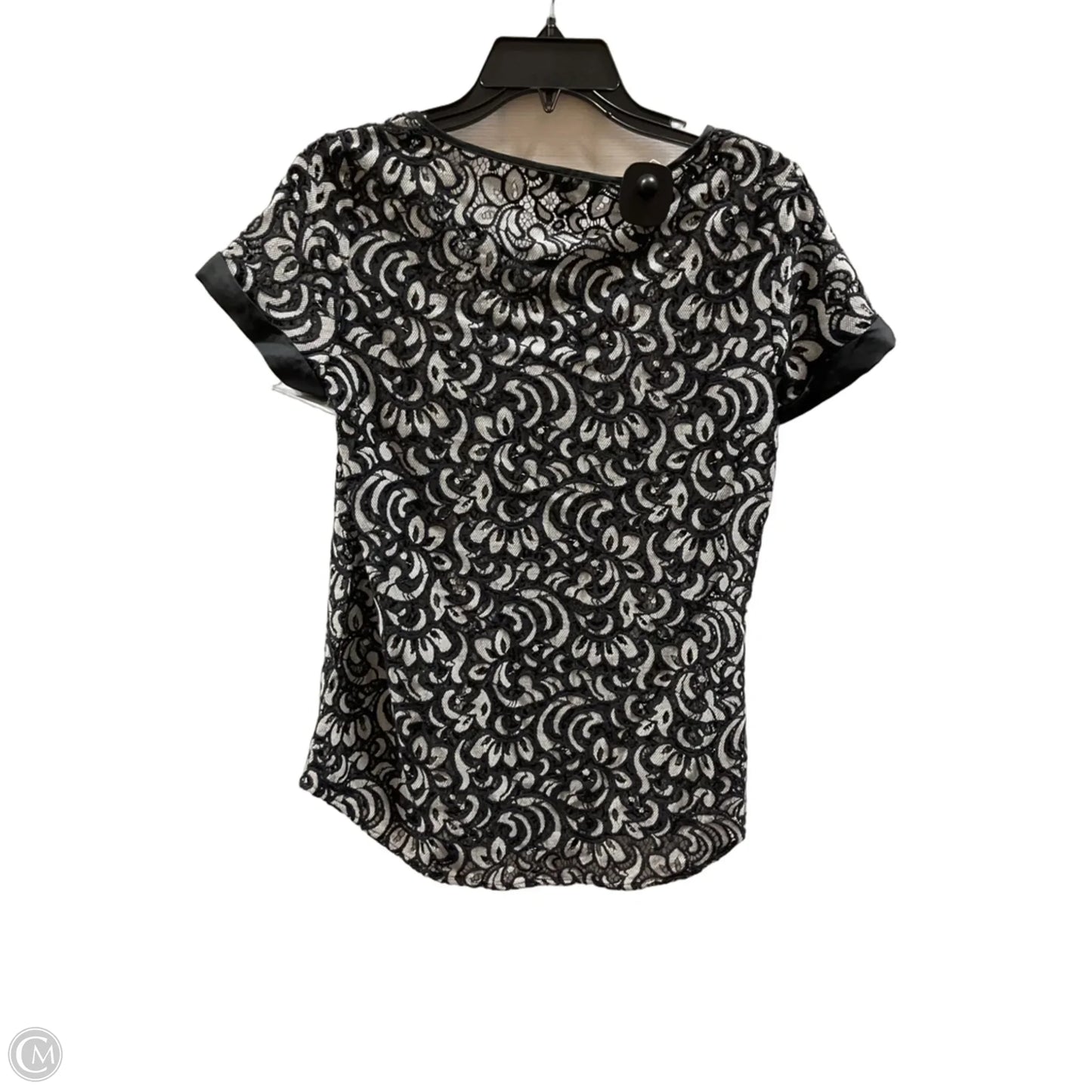 Top Short Sleeve By Express In Black, Size: Xs