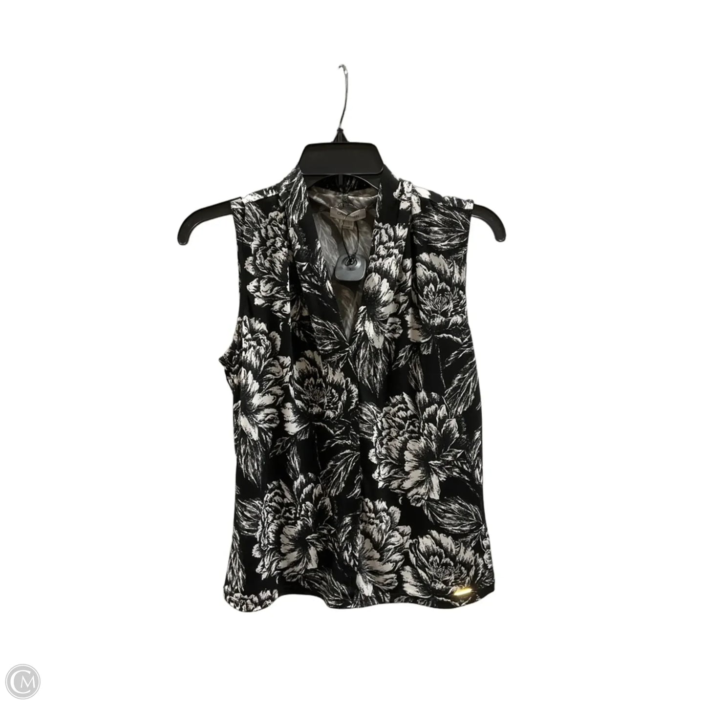 Top Sleeveless By Calvin Klein In Black, Size: S