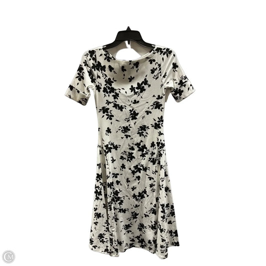 Dress Casual Midi By Ralph Lauren In Black & Cream, Size: Xs
