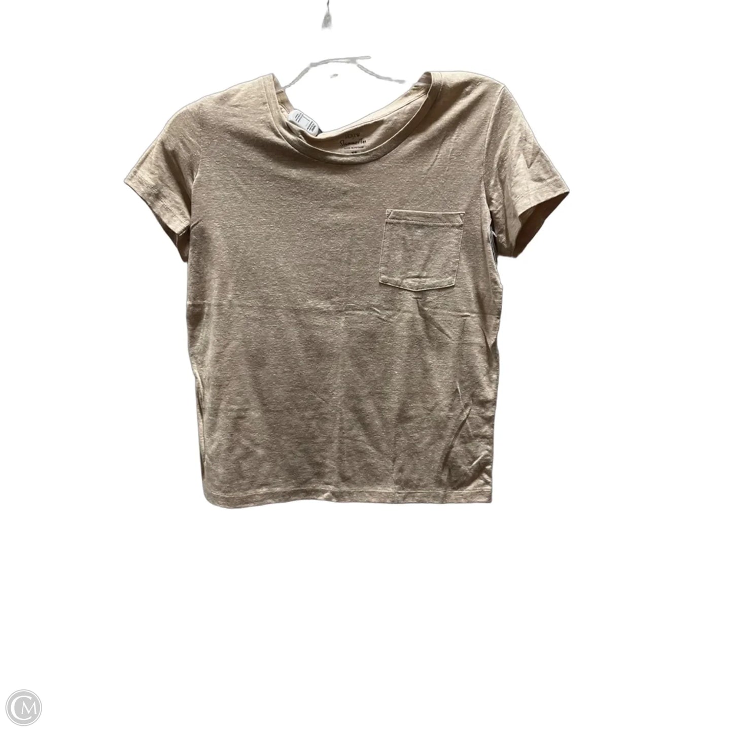 Top Short Sleeve Basic By J. Crew In Tan, Size: Xs