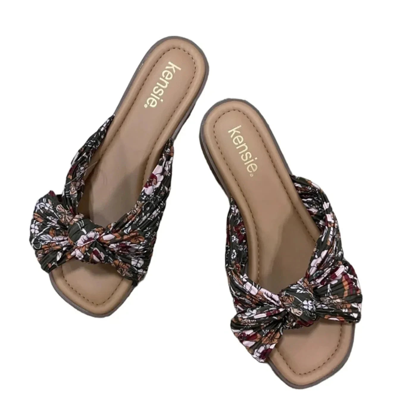 Sandals Flats By Kensie In Floral Print, Size: 6.5